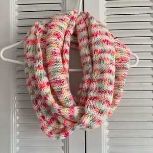 colorful knit infinity scarf